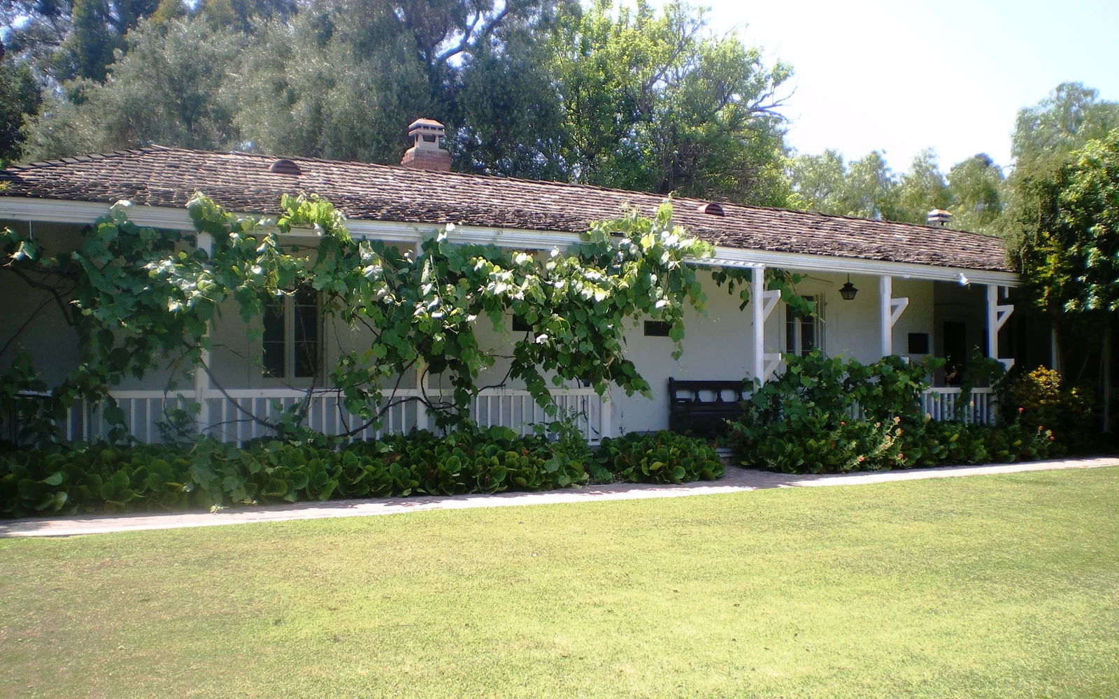 Historic Centinela Adobe in Inglewood, a Spanish Colonial structure built in 1834, the oldest surviving residence in Centinela Valley